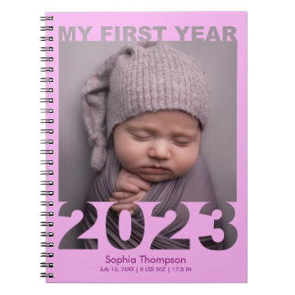 Caderno Espiral O Meu Primeiro Ano 2023 - Foto Do Bebê Moderno Cut