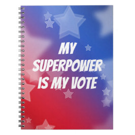 Caderno Espiral O meu superpoder é o meu voto