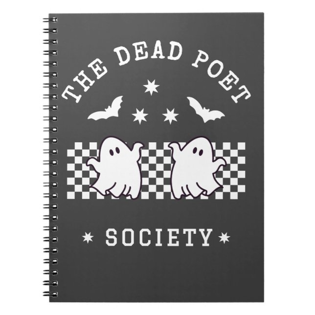 Caderno Espiral O Morto Poeta da Sociedade Ghost Galloween (Frente)