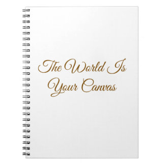 Caderno Espiral "O Mundo É Sua Tela" Minimalista