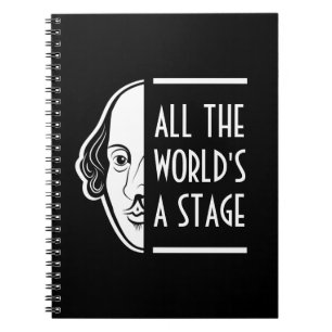 Caderno Espiral "O mundo inteiro é um Palco Shakespeare Thespian C