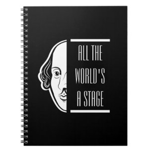 Caderno Espiral O mundo inteiro, um Palco Shakespeare, cita Thespi