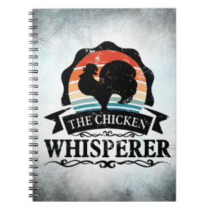 Caderno Espiral O Murmurador de Galinhas Engraçado
