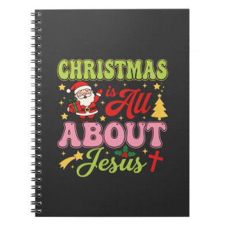 Caderno Espiral O Natal é Tudo Sobre Jesus Retro