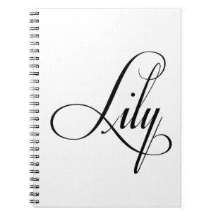 Caderno Espiral O Nome Dela É Lily Calligraphy