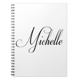 Caderno Espiral O nome dela é Michelle Calligraphy