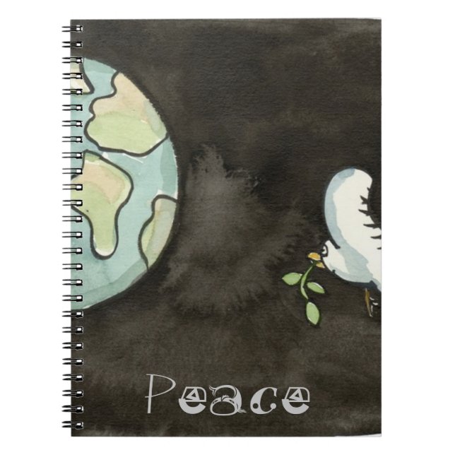 Caderno Espiral O notebook da paz na Terra (Frente)