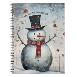 Caderno Espiral O Notebook do Inverno Snowman