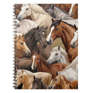 Caderno Espiral O notebook dos amantes de cavalos com fotos realis