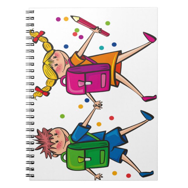 Caderno Espiral O notebook Spiral chama netbooks crianças (Frente)