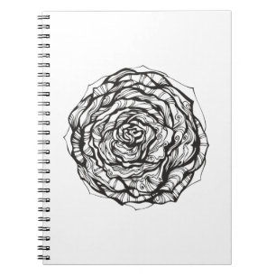 Caderno Espiral O Ornamental abstrato aumentou