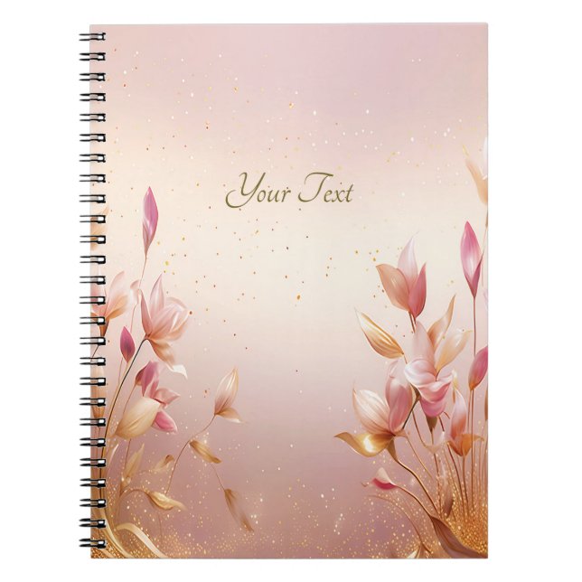 Caderno Espiral O Ouro rosa deixa um notebook flexível (Frente)