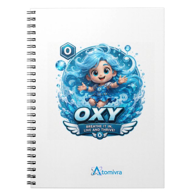 Caderno Espiral O oxigénio é ATOMIVRA (Frente)