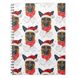 Caderno Espiral O Padrão de Cachorro de Raça de german shepherd é