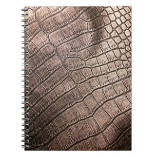 Caderno Espiral O padrão de couro elegante se fecha.