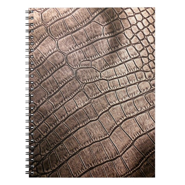 Caderno Espiral O padrão de couro elegante se fecha. (Frente)