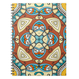 Caderno Espiral O padrão decorativo desenhado pela mão é perfeito.