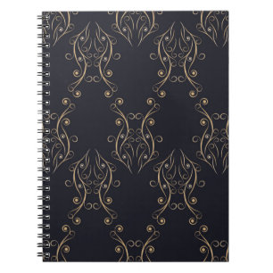 Caderno Espiral O padrão perfeito da arte deco. Plano de fundo da