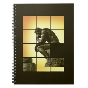 Caderno Espiral O pensador, imagem que desliza o jogo do