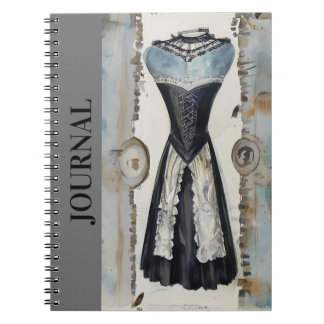 Caderno Espiral O pequeno Diário Negra de Vestido Negra do Fashion