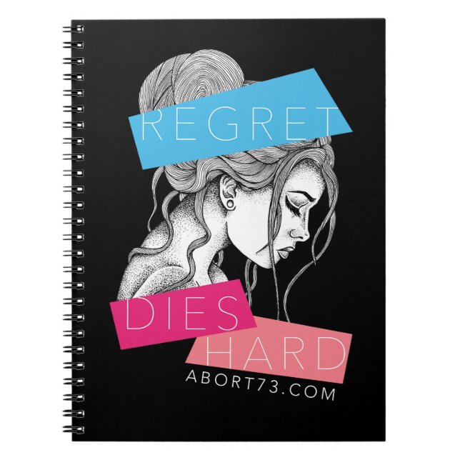 Caderno Espiral O pesar morre o duro | Abort73.com (Frente)