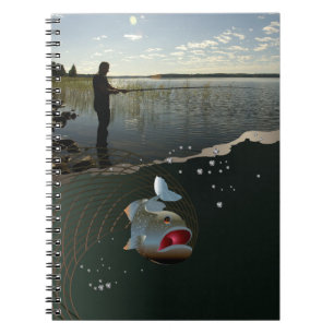 Caderno Espiral O pescador ​ ​ ​ ​ ​ ​. Pesca feliz