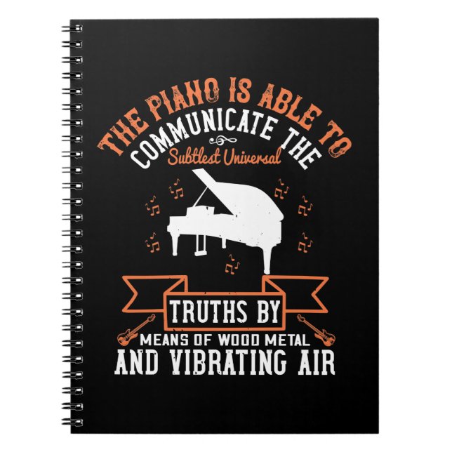 Caderno Espiral O Piano Pode Se Comunicar (Frente)