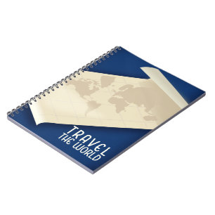 Caderno Espiral O poster de viagens do estilo Europa por Air Vinta