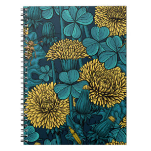 Caderno Espiral O prado em amarelo e azul