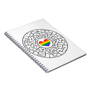 Caderno Espiral O prêmio de SlipperyJoe, labyri quebra-cabeça laby