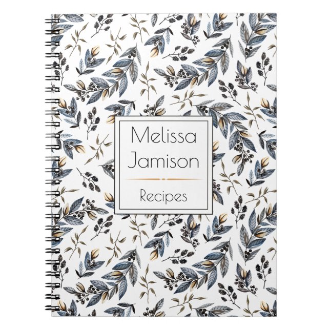 Caderno Espiral O preto da aguarela deixa a bagas a receita | do (Frente)