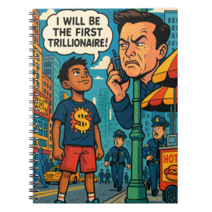 Caderno Espiral o Primeiro Bilionário Arte de Quadrinhos Motivacio