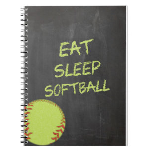 Caderno Espiral O quadro come o softball do sono