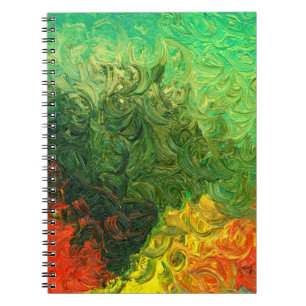 Caderno Espiral o quadro pintado em óleo. pintura de óleo de fundo