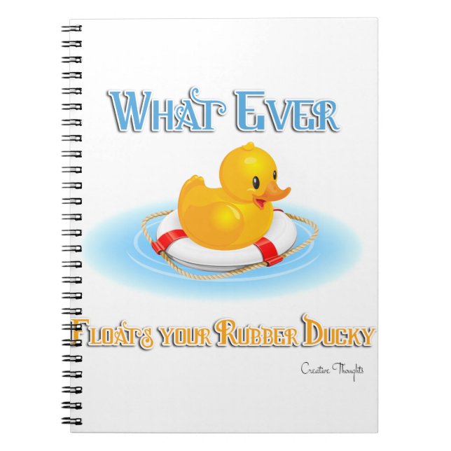 Caderno Espiral O Que Disparar Sua Borracha Ducky (Frente)