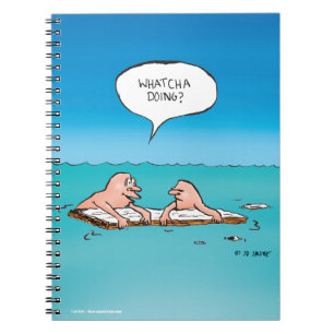Caderno Espiral O que está fazendo? Cartoon Engraçado