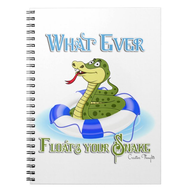 Caderno Espiral O que flutuar seu Cobra (Frente)