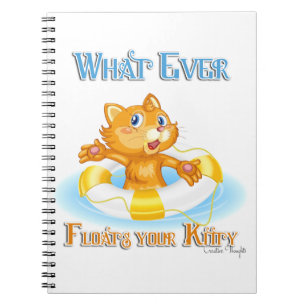Caderno Espiral O que flutuar seu Gatinho