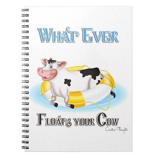 Caderno Espiral O Que Quer Que Chegue Sua Vaca (Frente)