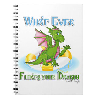 Caderno Espiral O Que Quer Que Flutue A Sua Cuta Dragão