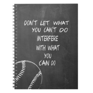 Caderno Espiral O Que Você Pode Fazer Baseball Motivacional