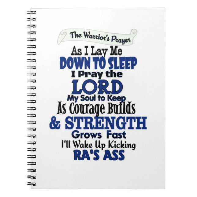 Caderno Espiral O RA da oração do guerreiro (Frente)