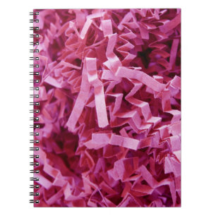 Caderno Espiral O rosa enrugou a fotografia de papel Shredded do