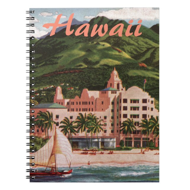 Caderno Espiral O Royal Hawaiian Hotel Custom (Frente)