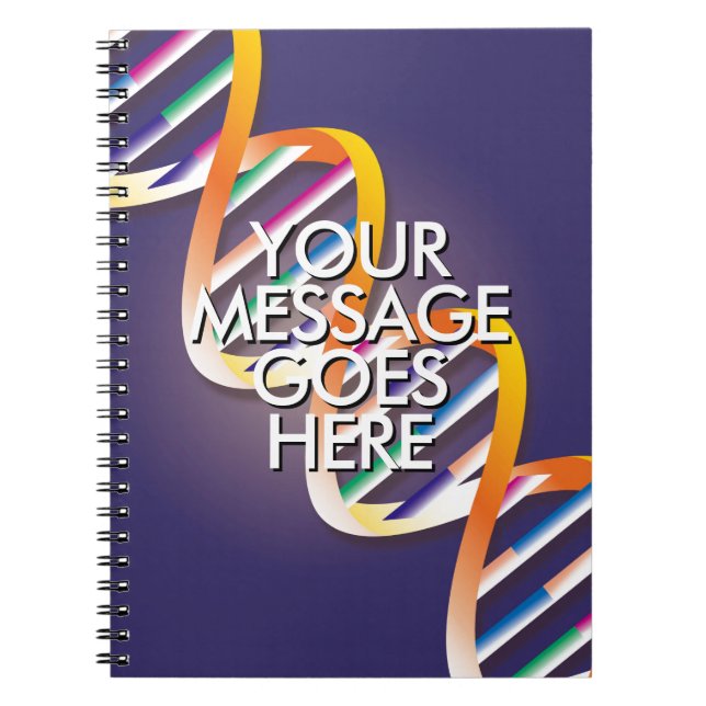Caderno Espiral O SEU DNA DE MENSAGENS Ciência (Frente)