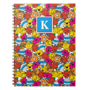 Caderno Espiral O sorriso brilhante enfrenta o monograma de
