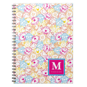 Caderno Espiral O teste padrão das cores do néon adiciona seu