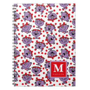 Caderno Espiral O teste padrão de bolinhas vermelho   adiciona se