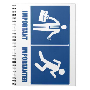 Caderno Espiral O trabalho é importante, corredor é Importanter