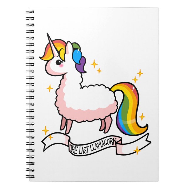 Caderno Espiral O último Llamacorn (Frente)